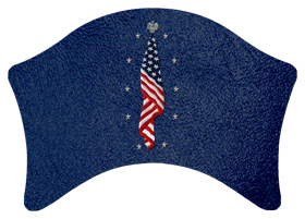 DABAN-421-SH-BL Flag at Rest Shimmer Blue